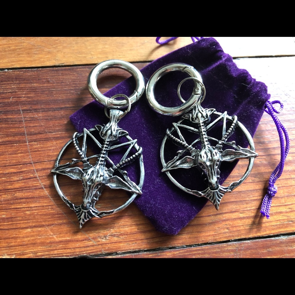 Pentagram earrings